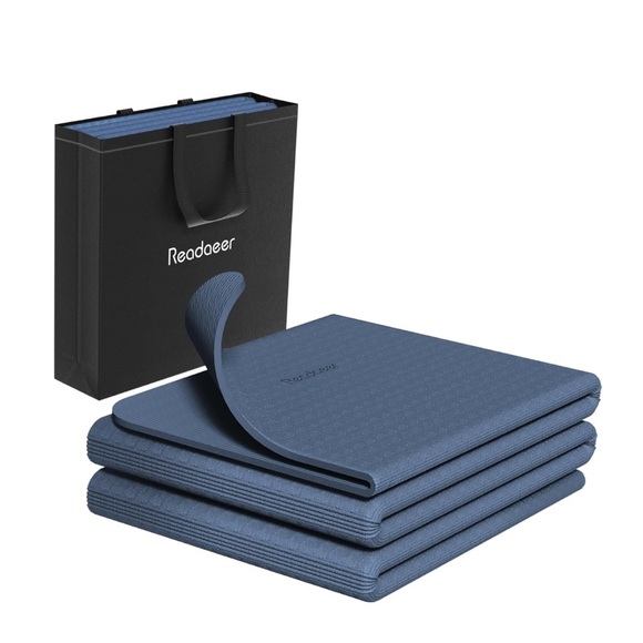 Readaeer Other - Readaeer Foldable Yoga Mat Set – 2-Pack, 6mm Thick, Non-Slip, with Carrying Bag